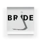 ペアTシャツ屋のシバヤさんのペア(BRIDE)ドレス_白_WB アクリルブロック