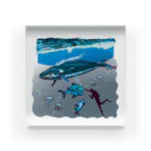 油絵描きの小物売り場のスカンジナビアの海のお散歩 Acrylic Block
