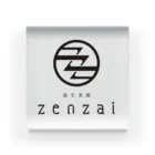 蒲生茶廊zenzaiの蒲生茶廊zenzaiロゴ アクリルブロック