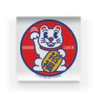 FORTUNE CAT STUDIOS WEB STOREのまねき猫ラッキーくん -招福- ロゴシリーズ アクリルブロック