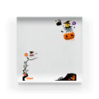 LittleLoroのFlying Pumpkin オカメインコのハロウィン 大きめワンポイント系 0461 Acrylic Block