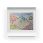 あきてぃおの色々の丸　三角　・・・　色々書いたら一枚の絵になっちゃった Acrylic Block