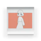 Tなかのロングスカートの女の子 Acrylic Block