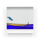 Shake9の海と船と魚(ラインあり) アクリルブロック