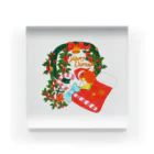 【コザクラインコ】オピーチョのお店の【コザクラインコ】クリスマスオピーチョ Acrylic Block