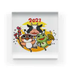 🐤もずはゃ🐸SHOP✨の干支ともずはゃアクリルブロック2021 Acrylic Block