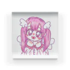 幽々子の奇妙なショップのピンクの天使 Acrylic Block