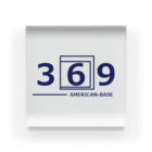 アメリカンベース の369　数字 アクリルブロック