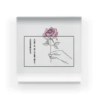 nowの人は悲しみ、苦しみを乗り越えて人生の花を咲かせる。 Acrylic Block