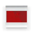 jifの油絵タッチの赤 Acrylic Block
