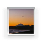 TANUKIの富士の夕暮れ Acrylic Block