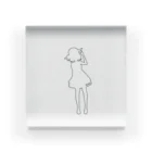 シンプルなグッズ やこ屋の帽子の女の子 Acrylic Block