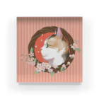 野田　尚花の桜と三毛猫  Acrylic Block