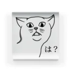 思う屋の可愛くない猫 Acrylic Block