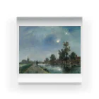 世界の絵画アートグッズのヨハン・バルトルト・ヨンキント 《オーフェルスヒー近くの曳舟道》 Acrylic Block