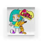 Gnu′s POP STOREのGnuとフリビ犬 アクリルブロック