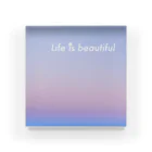 レモンのとなりのLife is beautiful アクリルブロック