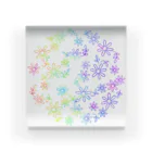 杠葉自由帳のColorful flower Acrylic Block