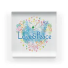 Love＆PeaceのLove＆Peace大人用ロゴ アクリルブロック