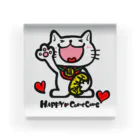 ❤Loveちゃんshop❤の/ HAPPYにゃんこ アクリルブロック