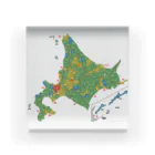 北海道ファンマガジン編集部の北海道179市町村地図 Acrylic Block