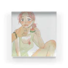 松虫あられのスイカとパン子 Acrylic Block