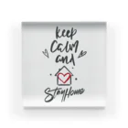 シェアメディカルブランドショップのKeep Calm and Stay Home Acrylic Block