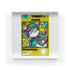 TOMMY★☆ZAWA　ILLUSTRATIONのロゴ。2021年。 Acrylic Block