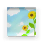 Lily bird（リリーバード）の青空とひまわり Acrylic Block