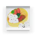 Kotetsu diary(SUZURI店)のシマエナガ×お弁当 Acrylic Block