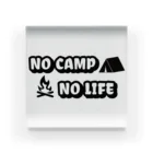 アウトドアデザインのNO CAMP NO LIFE Acrylic Block