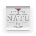 NATUbar🍷のビンテージNATUbarロゴ アクリルブロック