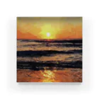 One natureのオレンジ夕日 Acrylic Block