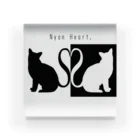 cat hand worksのNyan Heart. Acrylic Block