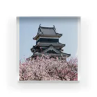 Eishiの松本城と梅 Acrylic Block