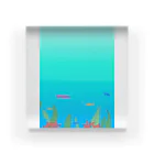 ぷよぷよきょうりゅうのカラフルな海 Acrylic Block