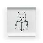 ひろねこさんの冒険*♡･゜の読書犬さん♪ Acrylic Block