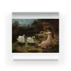 世界の絵画アートグッズのハンス・ザッカ《白鳥の湖で》 Acrylic Block