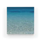 はれうさぎの海【波B-1】慶良間ブルー｜座間味の海｜ZAMAMIの文字なし Acrylic Block
