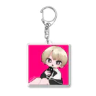 天使の輪のクラブにいる女 Acrylic Key Chain