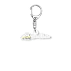 Snow Flakeのホイールローダー シンプル 働く車 はたらくくるま Acrylic Key Chain