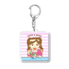 N's Creationのゼリーを食べる少女 Acrylic Key Chain