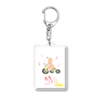 Art studio honeycomb shotのたちコギ（ふらっふぃー）【コーギー、犬、動物】 Acrylic Key Chain