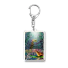 Laugh Rain LaboのFrog imagines the world. Acrylic Key Chain