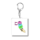 レトロでポップな世界のひと息つこうや Acrylic Key Chain