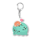 みかんねこ屋さんのみかんねこ「チョコミントアイス」 Acrylic Key Chain