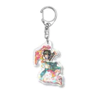 ホワイトサンタの丑年擬人化 Acrylic Key Chain