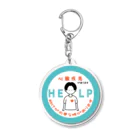 そらりんのショップの心臓疾患(水色) Acrylic Key Chain