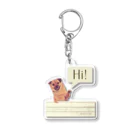 Shiba×Pagu Chibiの柴パグミックス犬Chibi「Hi!」 Acrylic Key Chain