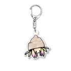 KakeraPlants(カケラプランツ)のオカヤドカリと一緒♡白い殻のナナシちゃん Acrylic Key Chain